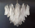 Murano-Style Chandelier – Rondini – 57 glass leaves – Transparent - -Jecanoli