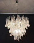Murano-Style Chandelier – Rondini – 57 glass leaves – Transparent - -Jecanoli
