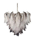 Murano-Style Chandelier – Rondini – 57 glass leaves – Transparent - -Jecanoli