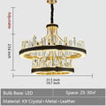 New Style Iceberg Crystal Chandelier For Living Room Modern Black Crown Ceiling Lighting Fixture - 2 layers D31.5