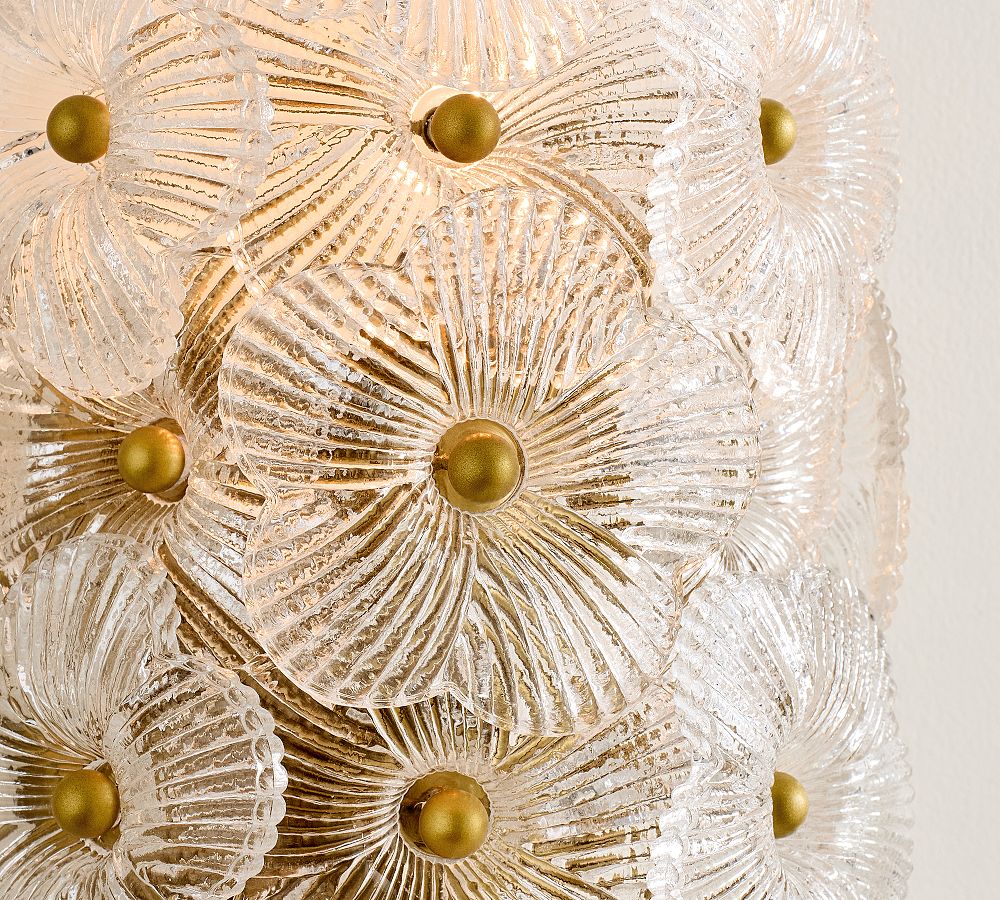 Nicolette Glass Floral Sconce (15")-Lighting-Jecanoli