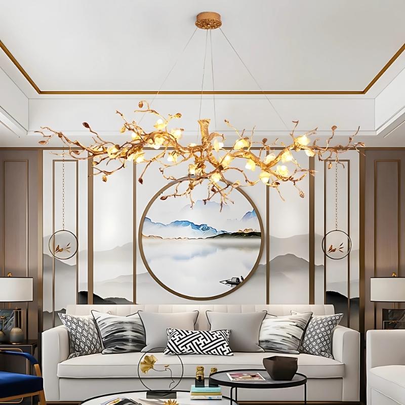 Noa Flower Branch Chandelier - L47.24” (120 cm)Warm White 3000K - Jecanoli