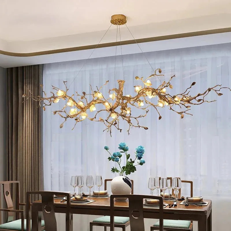 Noa Flower Branch Chandelier - L47.24” (120 cm)Warm White 3000K - Jecanoli