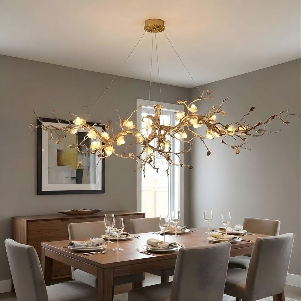 Noa Flower Branch Chandelier - L47.24” (120 cm)Warm White 3000K - Jecanoli