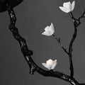 Noir Magnolia Branch & Porcelain Bloom Chandelier - Jecanoli