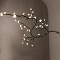 Noir Magnolia Branch & Porcelain Bloom Chandelier - Jecanoli