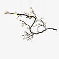 Noir Magnolia Branch & Porcelain Bloom Chandelier - Jecanoli
