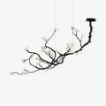 Noir Magnolia Branch & Porcelain Bloom Chandelier - Jecanoli