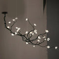 Noir Magnolia Branch & Porcelain Bloom Chandelier - Jecanoli