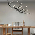 Noir Magnolia Branch & Porcelain Bloom Chandelier - Jecanoli
