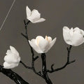 Noir Magnolia Branch & Porcelain Bloom Chandelier - Jecanoli