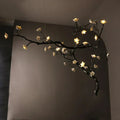 Noir Magnolia Branch & Porcelain Bloom Chandelier - Jecanoli