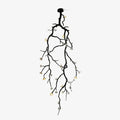 Noir Twisted Branch & Porcelain Bloom Candelabrum Chandelier - Jecanoli