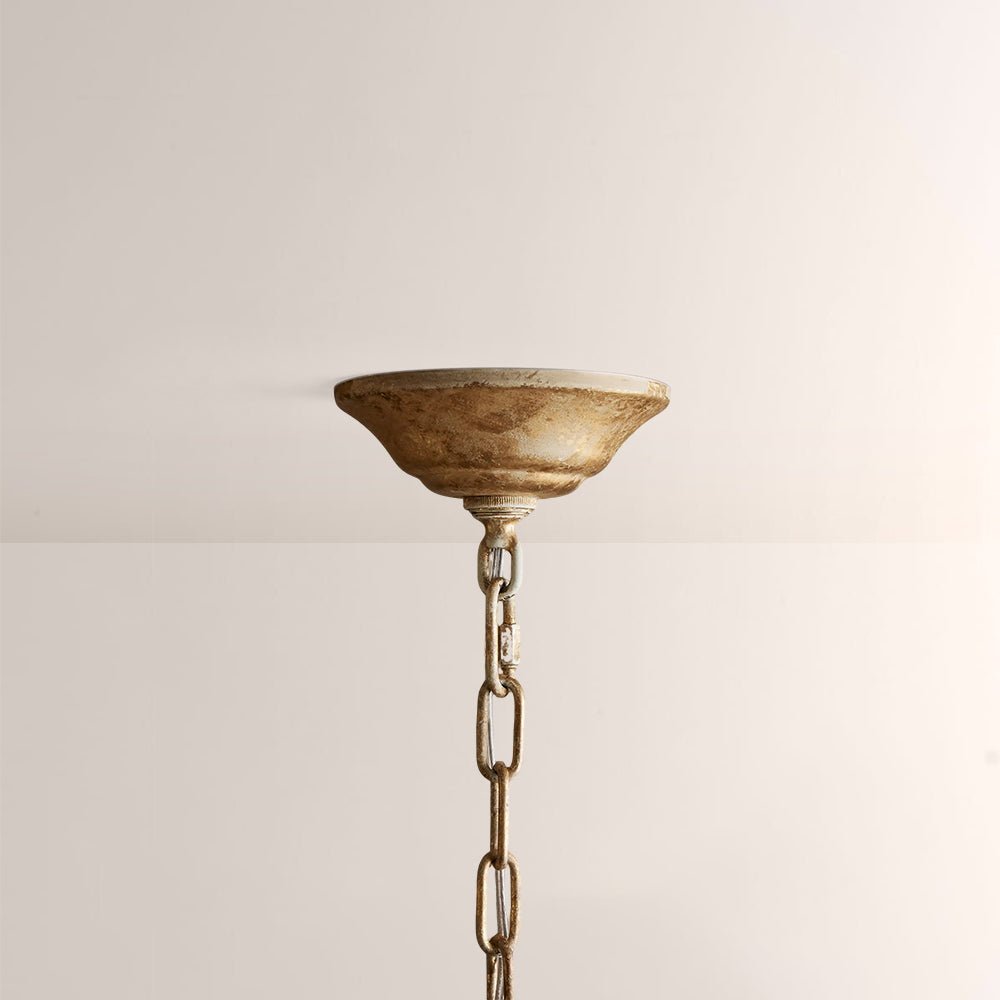 Nora Gilded Floral Crystal Round Chandelier - Jecanoli