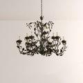 Nora Gilded Floral Crystal Round Chandelier - Jecanoli