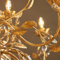 Nora Gilded Floral Crystal Round Chandelier - Jecanoli