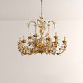 Nora Gilded Floral Crystal Round Chandelier - Jecanoli