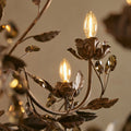 Nora Gilded Floral Crystal Round Chandelier - Jecanoli