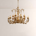 Nora Gilded Floral Crystal Round Chandelier - Jecanoli