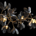 Octavia Black Branching Glass Flower Chandelier - 27.6 inches Drop Length x 19.7 inches WidthDeep Golden BrownJecanoli