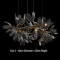 Octavia Black Branching Glass Flower Chandelier - 23.6 inches Diameter x 11.8 inches HeightDeep Golden BrownJecanoli