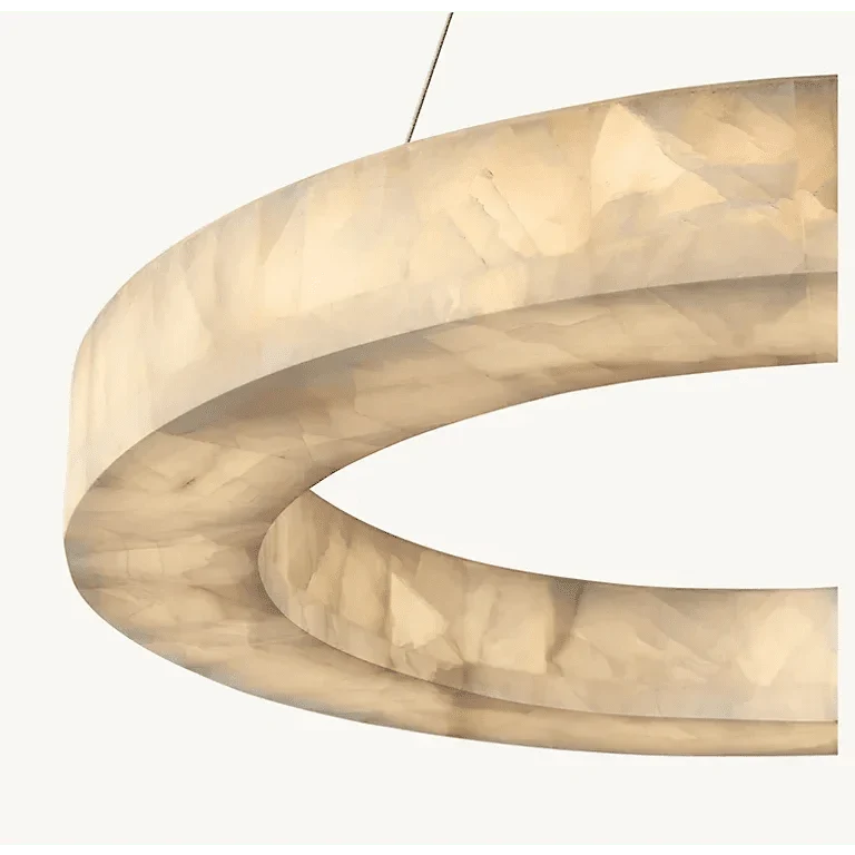 OLYRA 3-TIER ROUND ALABASTER CHANDELIER 39" 47" 59"D-Jecanoli