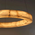 OLYRA 3-TIER ROUND ALABASTER CHANDELIER 39