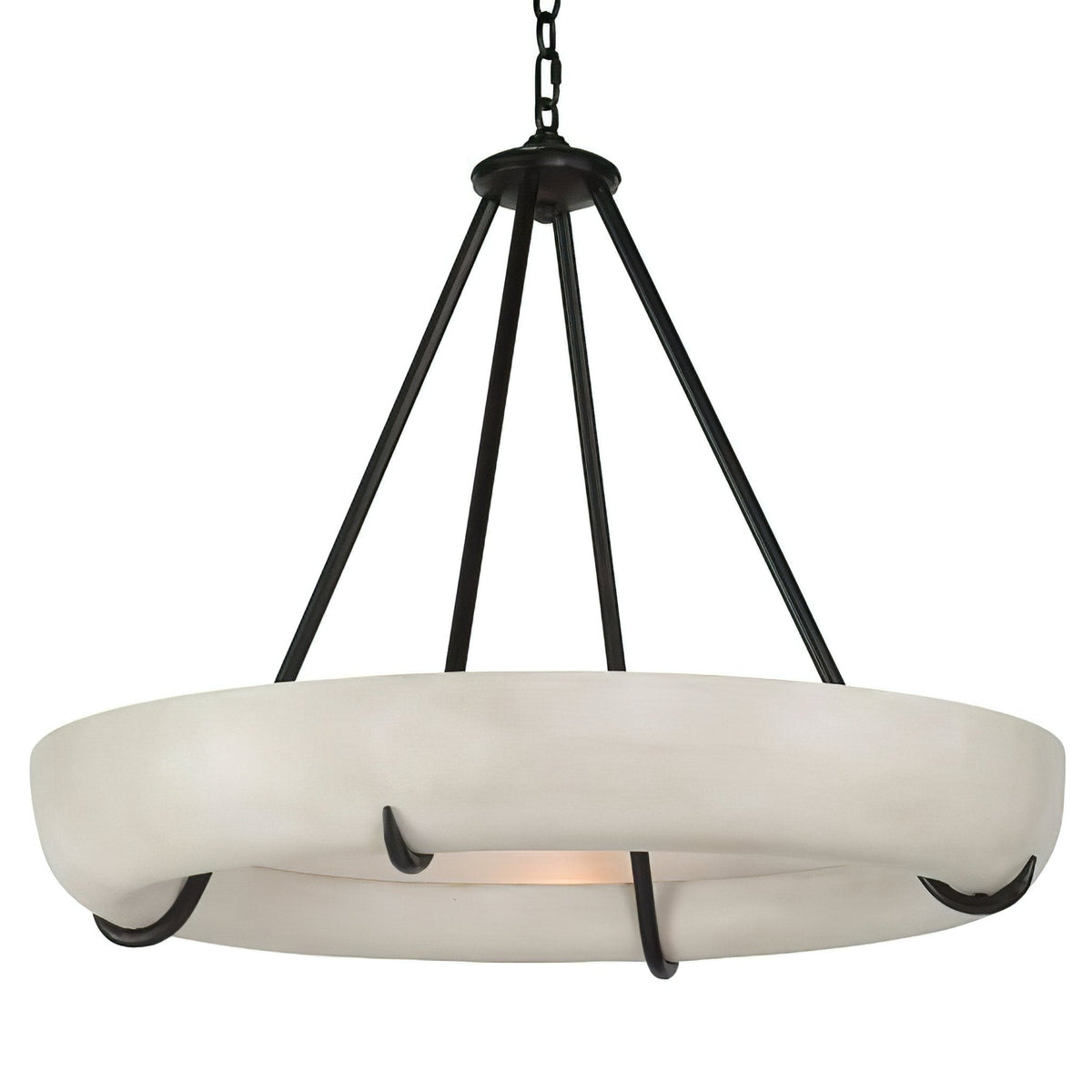 Orion Alabaster Chandelier - ∅ 33.5″ x H 31.5″BlackWarm LightJecanoli