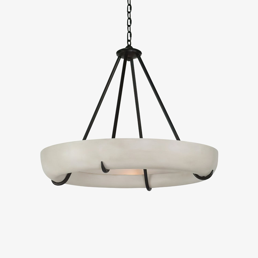Orion Alabaster Chandelier - ∅ 33.5″ x H 31.5″BlackWarm LightJecanoli