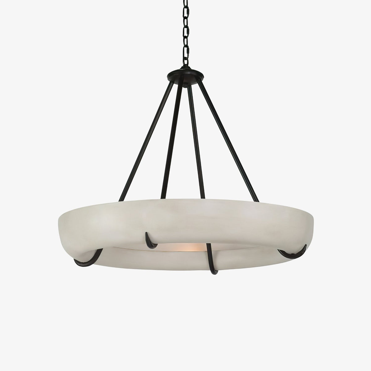 Orion Alabaster Chandelier - ∅ 33.5″ x H 31.5″BlackWarm LightJecanoli