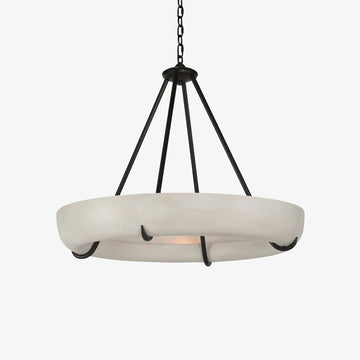 Orion Alabaster Chandelier - ∅ 33.5″ x H 31.5″BlackWarm LightJecanoli