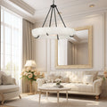 Orion Alabaster Chandelier - ∅ 33.5″ x H 31.5″BlackWarm LightJecanoli