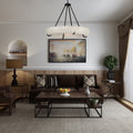 Orion Alabaster Chandelier - ∅ 33.5″ x H 31.5″BlackWarm LightJecanoli