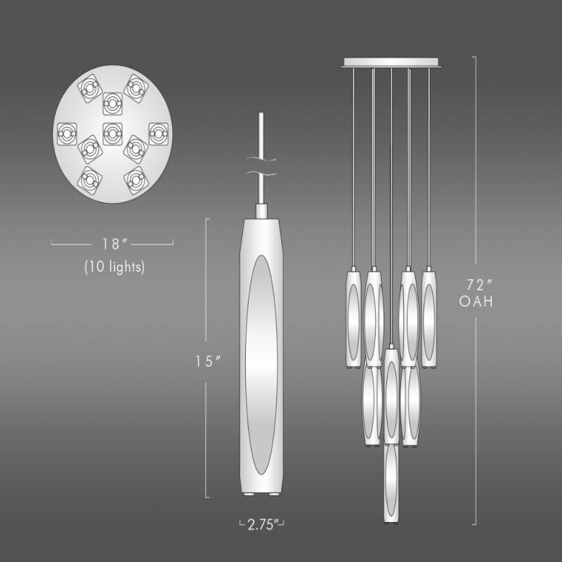 Osleride 10 Light Circular Chandelier - - Jecanoli