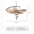 Oversized Art Fashion Spiral Tassel Aluminum Chain Chandelier for Living Room/Foyer - Black NickelD23.6