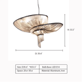 Oversized Art Fashion Spiral Tassel Aluminum Chain Chandelier for Living Room/Foyer - Black NickelD23.6