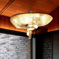 Oversized Art Fashion Spiral Tassel Aluminum Chain Chandelier for Living Room/Foyer - Black NickelD23.6