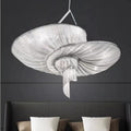 Oversized Art Fashion Spiral Tassel Aluminum Chain Chandelier for Living Room/Foyer - Black NickelD23.6
