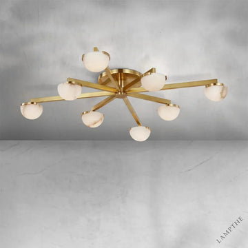 Padra Alabaster Large Staggered Arm Flush Mount