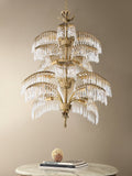 Palmera Brass Crystal Chandelier - ∅37.4″ x H 41.7″Brass & ClearJecanoli