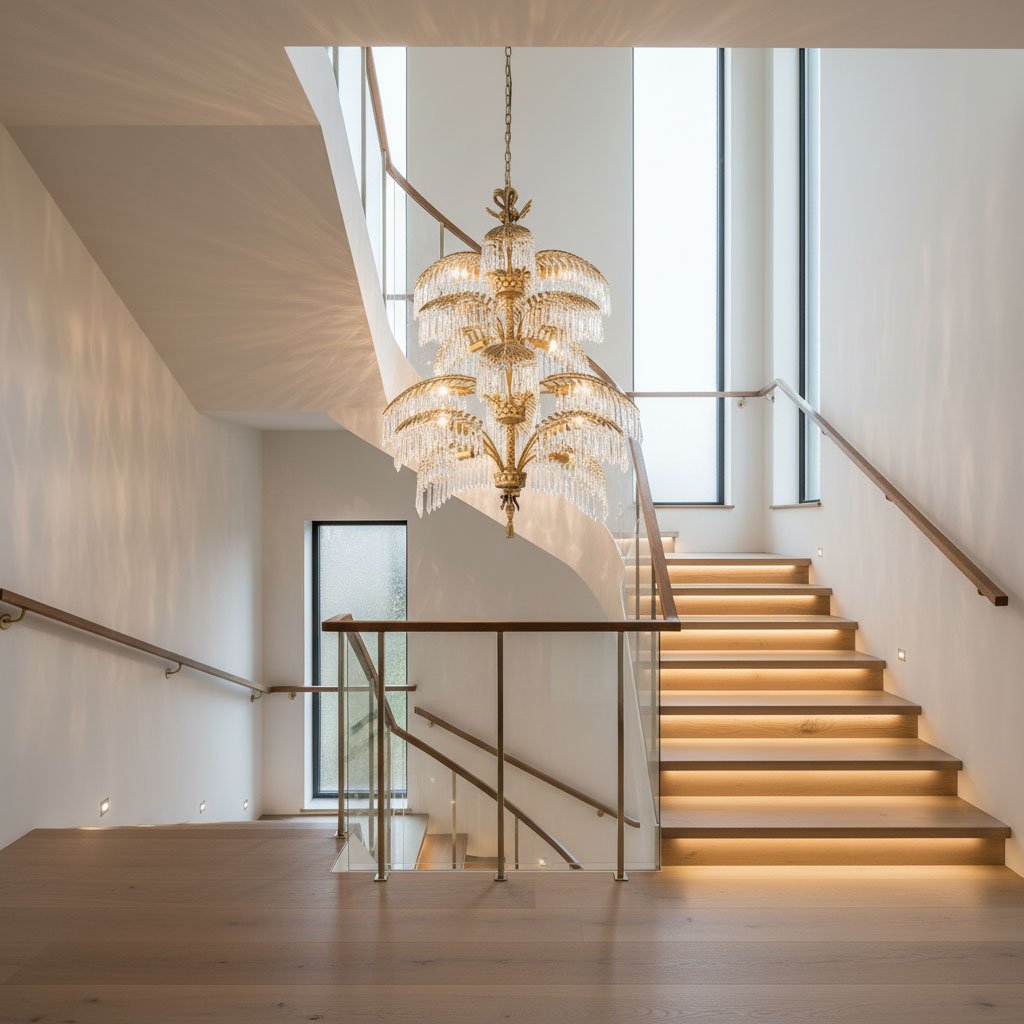 Palmera Brass Crystal Chandelier - ∅37.4″ x H 41.7″Brass & ClearJecanoli