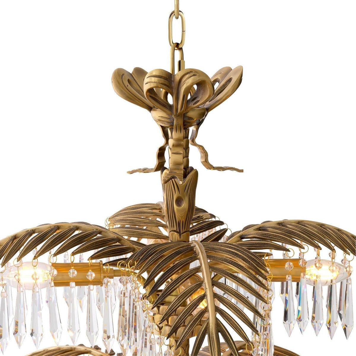 Palmera Brass Crystal Chandelier - ∅37.4″ x H 41.7″Brass & ClearJecanoli