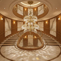 Palmera Brass Crystal Chandelier - ∅37.4″ x H 41.7″Brass & ClearJecanoli