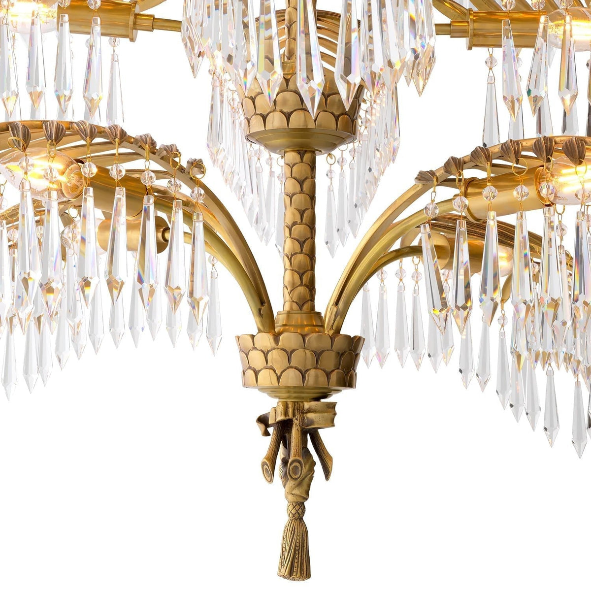 Palmera Brass Crystal Chandelier - ∅37.4″ x H 41.7″Brass & ClearJecanoli