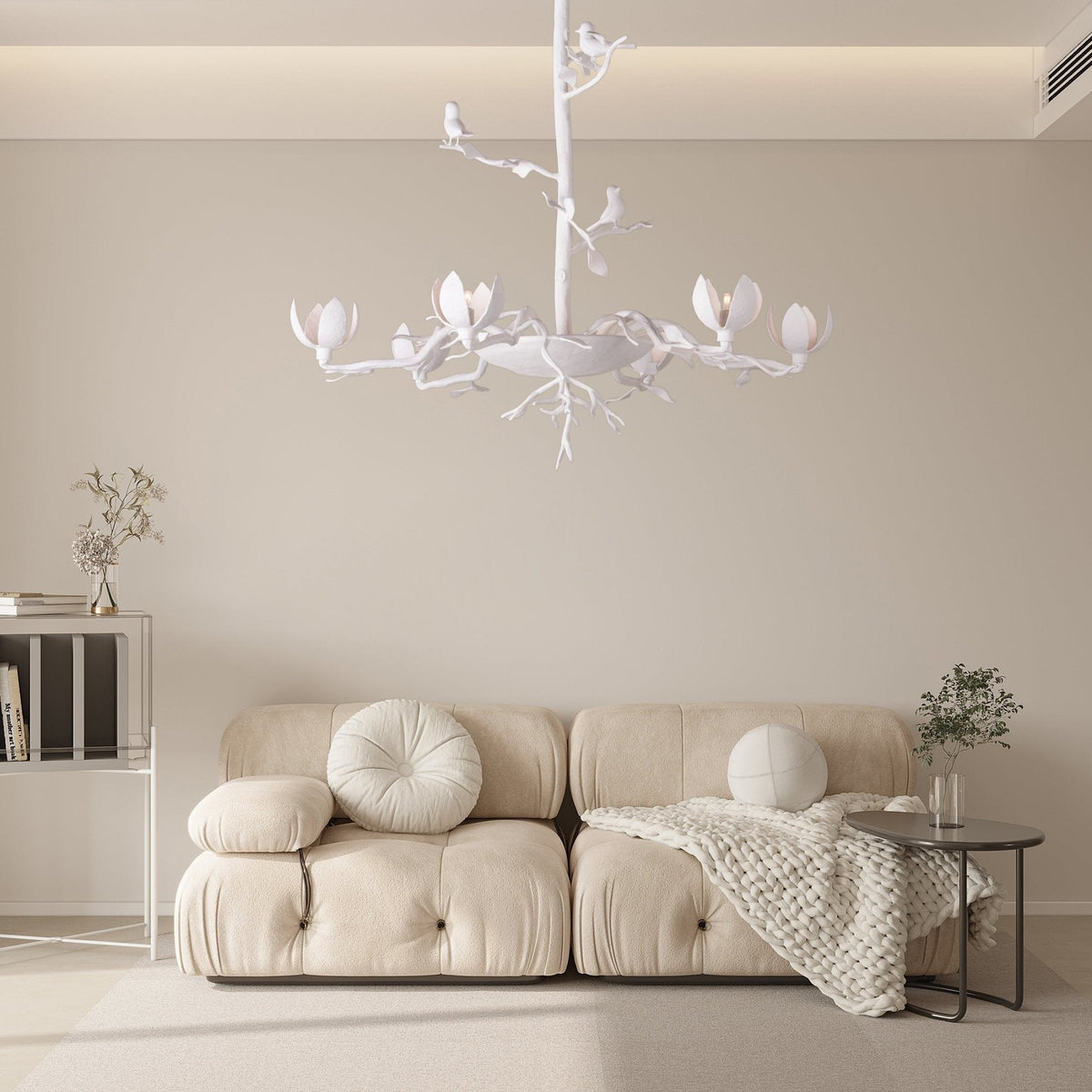 Passera Chandelier - ∅ 35.4″ x H 34.6″White-Jecanoli