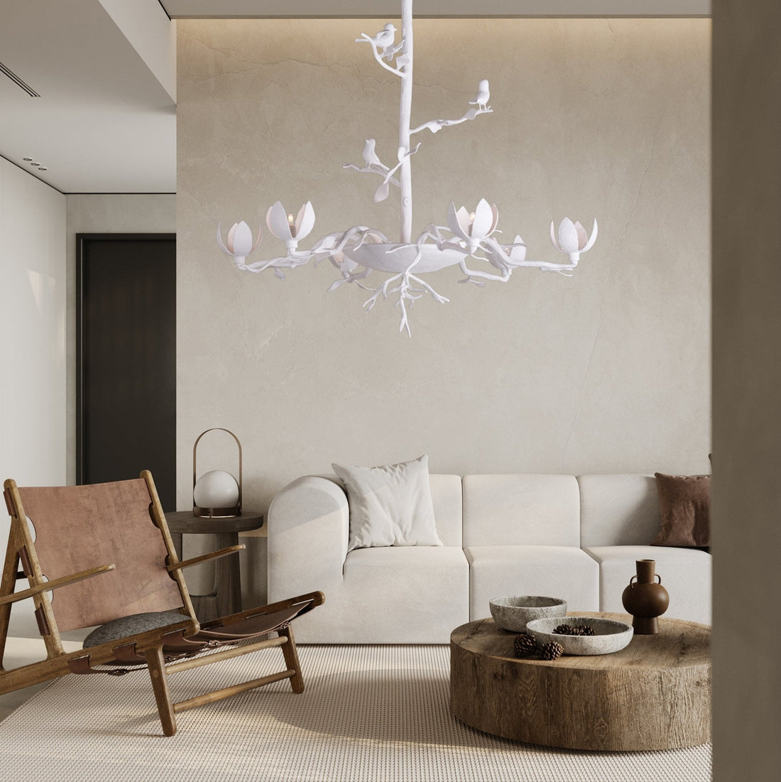 Passera Chandelier - ∅ 35.4″ x H 34.6″White-Jecanoli