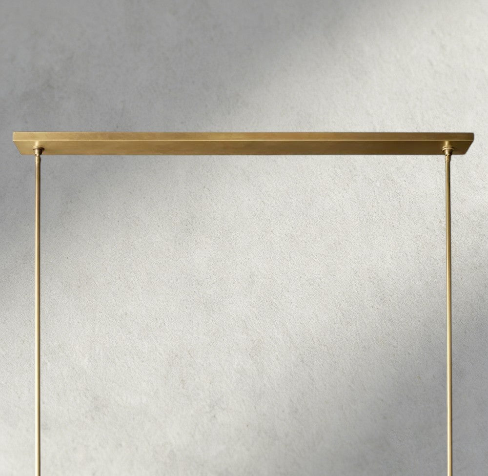Pauillac Fabric Shade Linear Chandelier 49", 60"-chandelier-Jecanoli