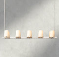 Pauillac Fabric Shade Linear Chandelier 49