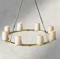 Pauillac Fabric Shade Round Chandelier 36