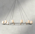 Pauillac Fabric Shade Round Chandelier 36